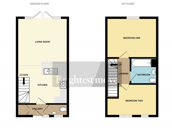 Floor Plan Image for 2 Bedroom End of Terrace House for Sale in Coral Avenue, Bridgwater