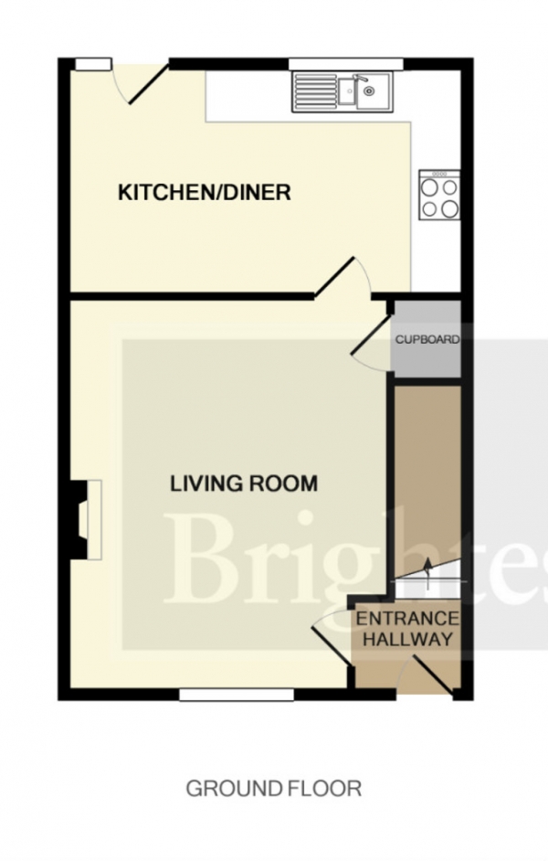 Floor Plan Image for 3 Bedroom End of Terrace House to Rent in Bush Road, Spaxton