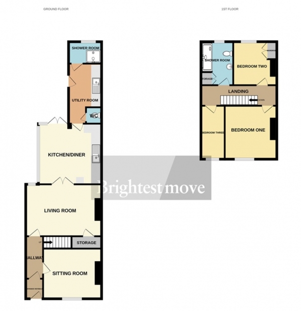 Floor Plan Image for 3 Bedroom Terraced House for Sale in Polden Street, Bridgwater