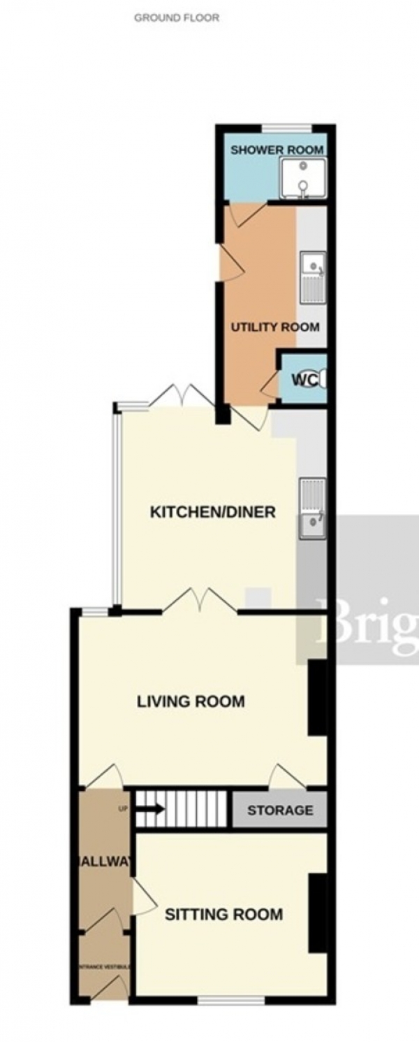 Floor Plan Image for 3 Bedroom Terraced House for Sale in Polden Street, Bridgwater