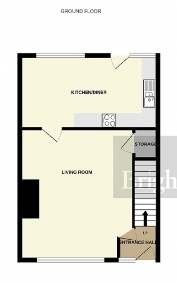 Floor Plan Image for 3 Bedroom Terraced House for Sale in Shearwater Close, Bridgwater