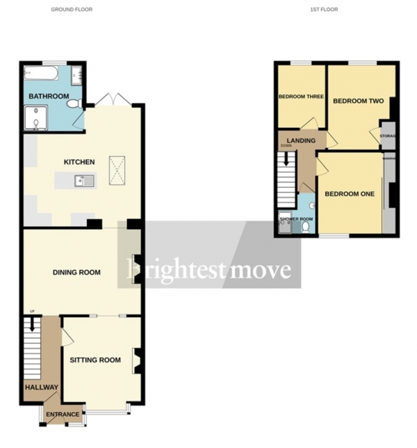 Floor Plan Image for 3 Bedroom Terraced House for Sale in Chilton Street, Bridgwater