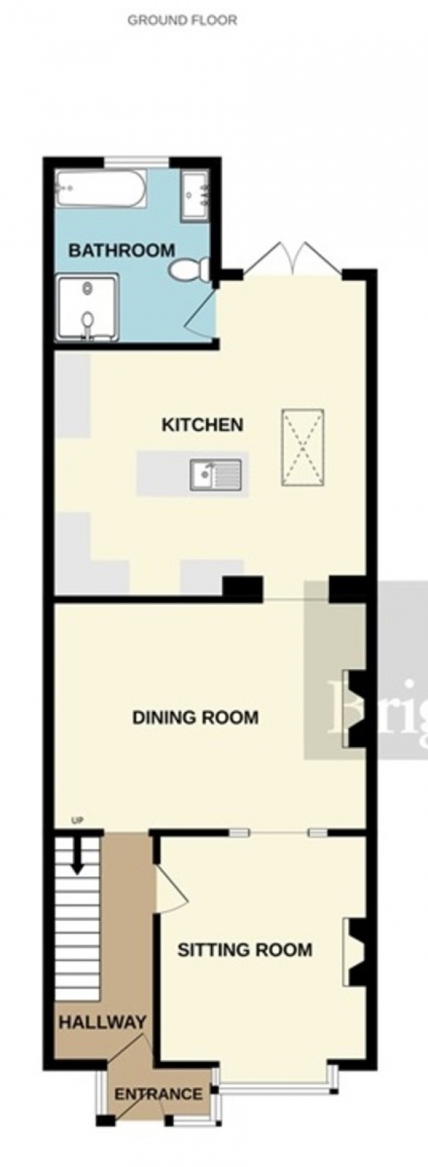 Floor Plan Image for 3 Bedroom Terraced House for Sale in Chilton Street, Bridgwater