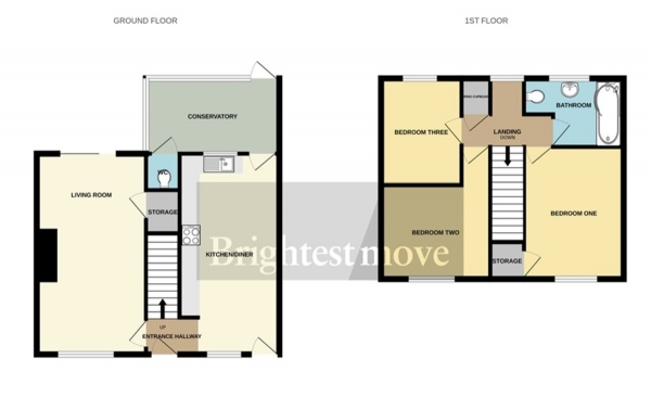 Floor Plan Image for 3 Bedroom Terraced House for Sale in Saxon Road, Bridgwater