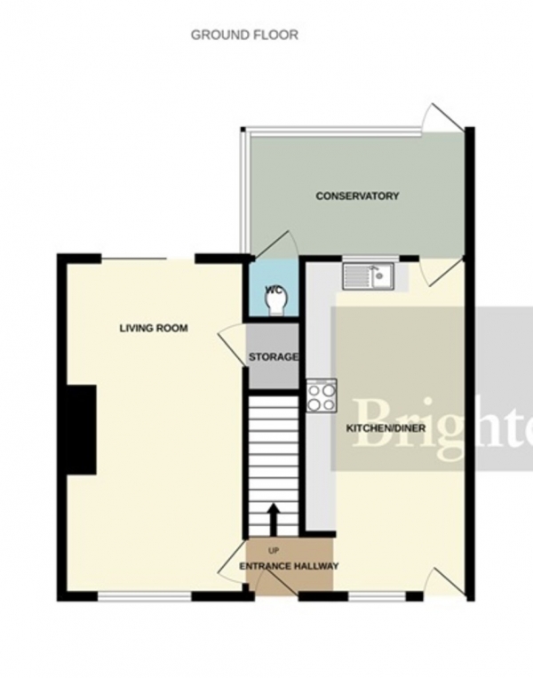 Floor Plan Image for 3 Bedroom Terraced House for Sale in Saxon Road, Bridgwater