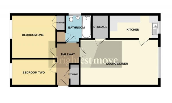 Floor Plan Image for 2 Bedroom Flat for Sale in Hamp Street, Bridgwater