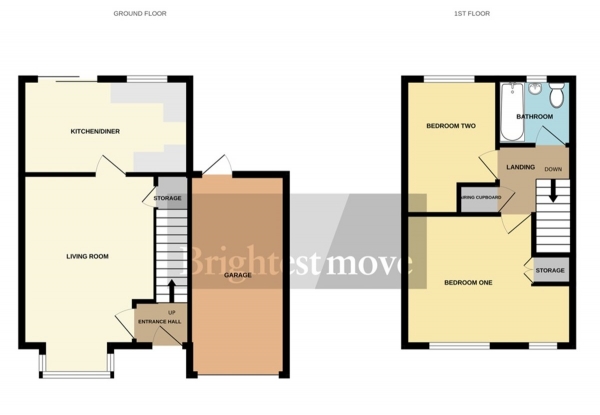 Floor Plan Image for 2 Bedroom Semi-Detached House for Sale in Shellthorn Grove, Bridgwater