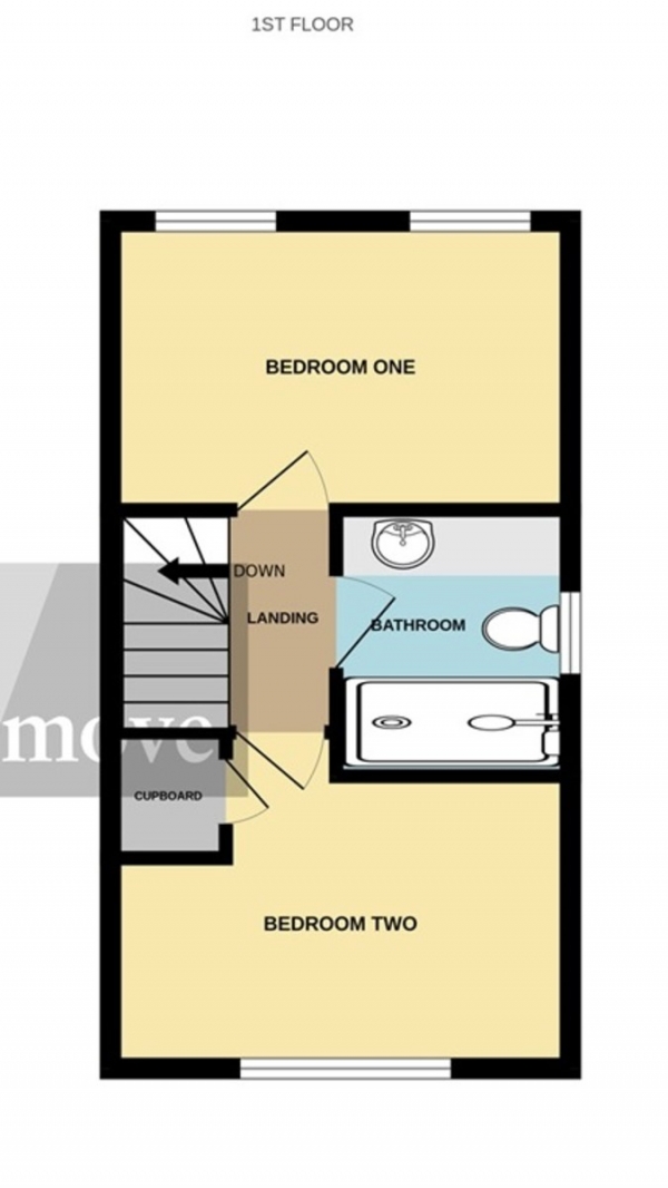 Floor Plan Image for 2 Bedroom End of Terrace House for Sale in Cranbourne Close, Bridgwater