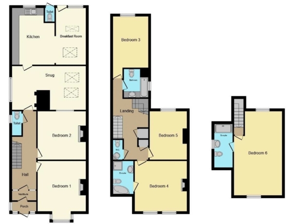 Floor Plan Image for 1 Bedroom House Share to Rent in Taunton Road, Bridgwater