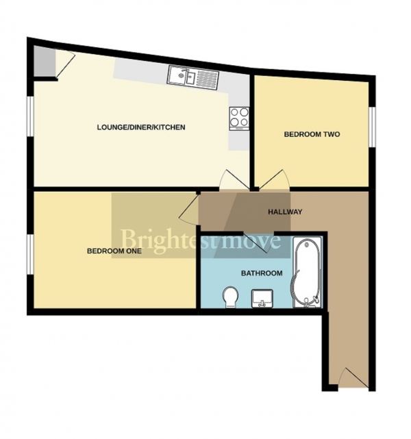 Floor Plan Image for 2 Bedroom Apartment to Rent in Carnival Court, Bridgwater