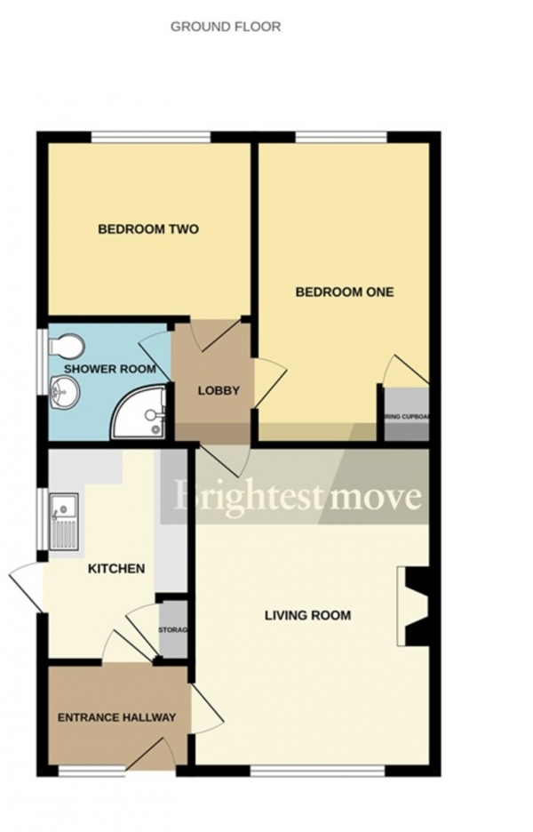 Floor Plan Image for 2 Bedroom Semi-Detached Bungalow for Sale in Toll House Road, Cannington