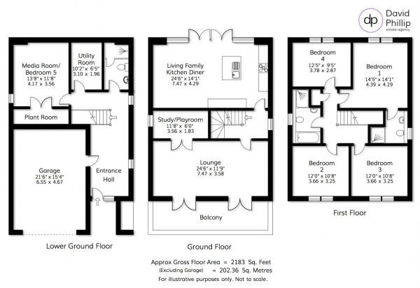 Floor Plan for 4 Bedroom Detached House for Sale in Plot 2, Greaghlone, Street Lane, East Morton, Keighley, BD20 5SE, BD20, 5SE -  &pound524,000