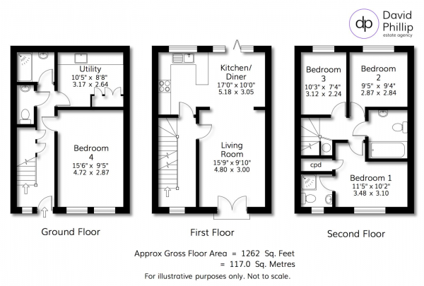 Floor Plan Image for 4 Bedroom Semi-Detached House for Sale in Herdwick View, East Morton