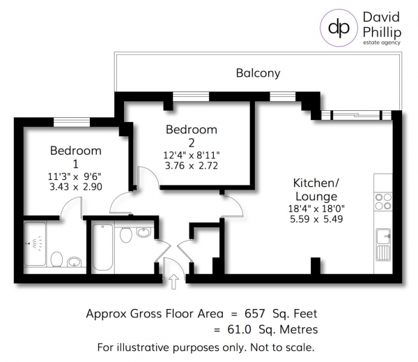 Floor Plan Image for 2 Bedroom Apartment for Sale in Manor Mills, Ingram Street, Leeds