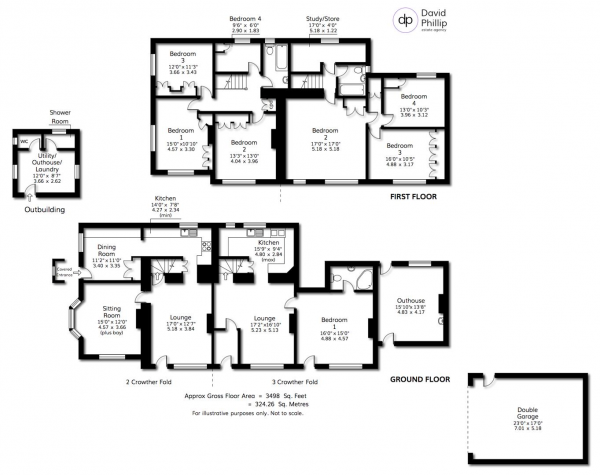 Floor Plan Image for 7 Bedroom Detached House for Sale in 2 and 3 Crowther Fold, Harden, Bingley