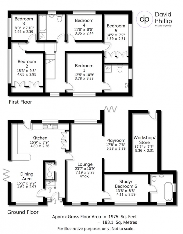 Floor Plan Image for 6 Bedroom Detached House for Sale in Holt Road, Leeds