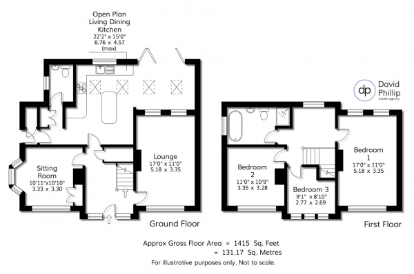 Floor Plan Image for 3 Bedroom Detached House for Sale in High Ridge Way, Bramhope, Leeds