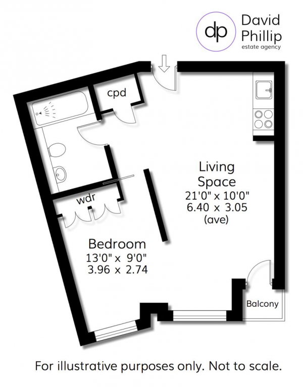 Floor Plan Image for 1 Bedroom Flat for Sale in Ingram Street, Leeds