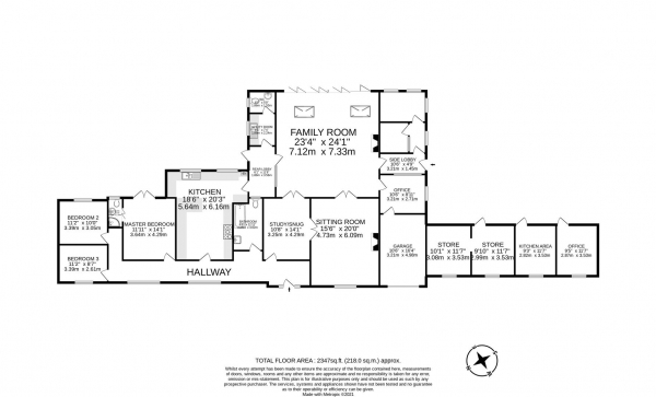 Floor Plan Image for 4 Bedroom Detached Bungalow for Sale in Stoke Albany Road, Desborough, Northamptonshire