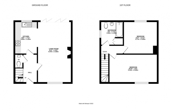 Floor Plan Image for 2 Bedroom Semi-Detached House for Sale in Cranoe Cottage, Bridgedale Rise, Medbourne