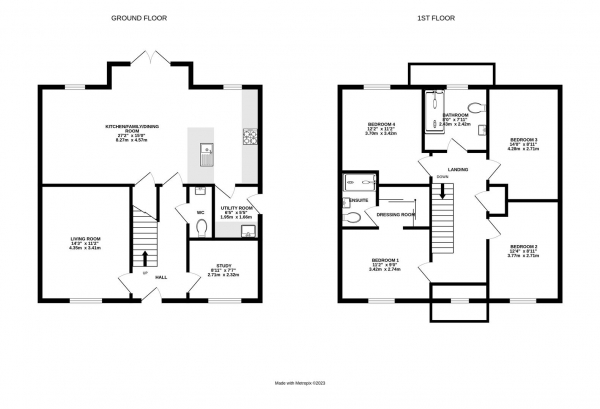 Floor Plan Image for 4 Bedroom Detached House for Sale in Kemp Drive, Husbands Bosworth, Lutterworth