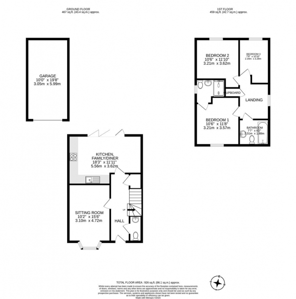 Floor Plan Image for 3 Bedroom Detached House for Sale in Trolley Close, Husbands Bosworth