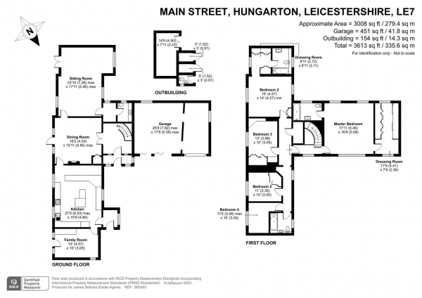 Floor Plan Image for 5 Bedroom Detached House for Sale in The Paddocks, Hungarton, Leicestershire