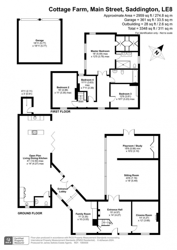 Floor Plan Image for 4 Bedroom Cottage for Sale in Cottage Farm, Saddington, Leicestershire