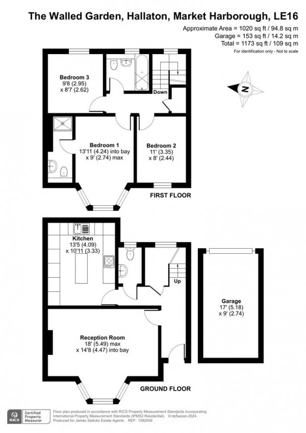 Floor Plan Image for 3 Bedroom Semi-Detached House for Sale in The Walled Garden, Hallaton, Market Harborough