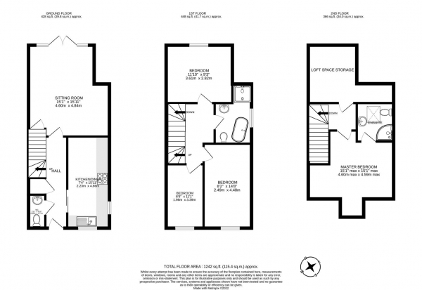 Floor Plan Image for 4 Bedroom Semi-Detached House for Sale in 14c, The Old Stableyard, Billesdon, Leicestershire