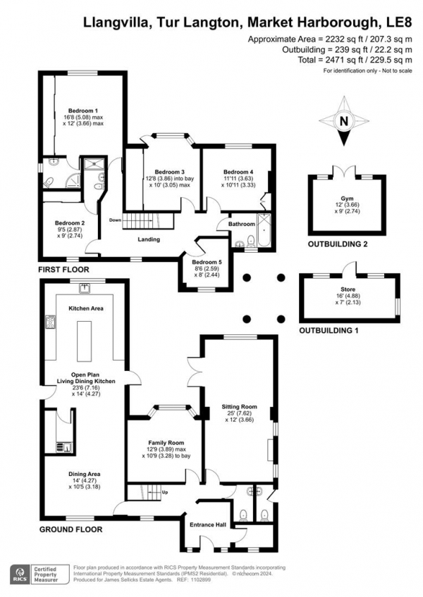 Floor Plan Image for 5 Bedroom Detached House for Sale in Llangvilla, Tur Langton, Market Harborough