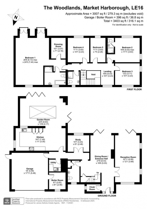 Floor Plan Image for 5 Bedroom Detached House for Sale in The Woodlands, Market Harborough