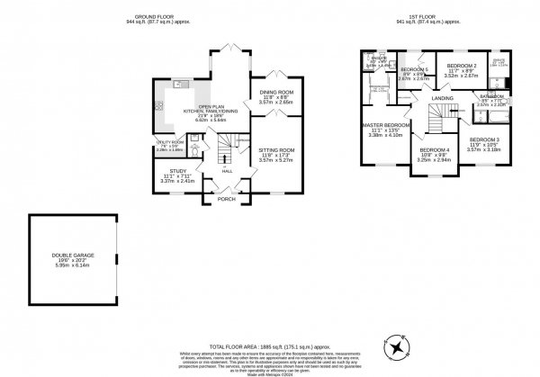 Floor Plan Image for 5 Bedroom Detached House for Sale in Lloyd George Avenue, Kibworth Beauchamp, Leicester