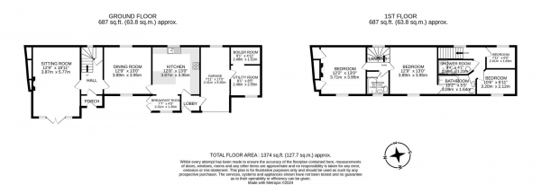 Floor Plan Image for 4 Bedroom Cottage for Sale in Garmstone Cottage, Skeffington, Leicestershire