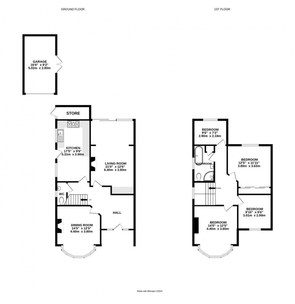 Floor Plan Image for 4 Bedroom Semi-Detached House for Sale in Hillcrest Avenue, Market Harborough