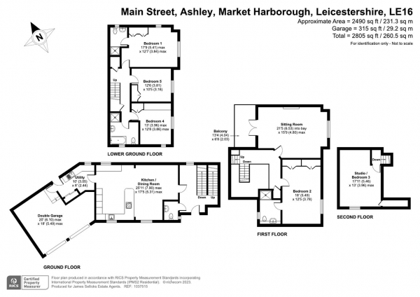 Floor Plan Image for 5 Bedroom Detached House for Sale in Pippins, Ashley, Market Harborough