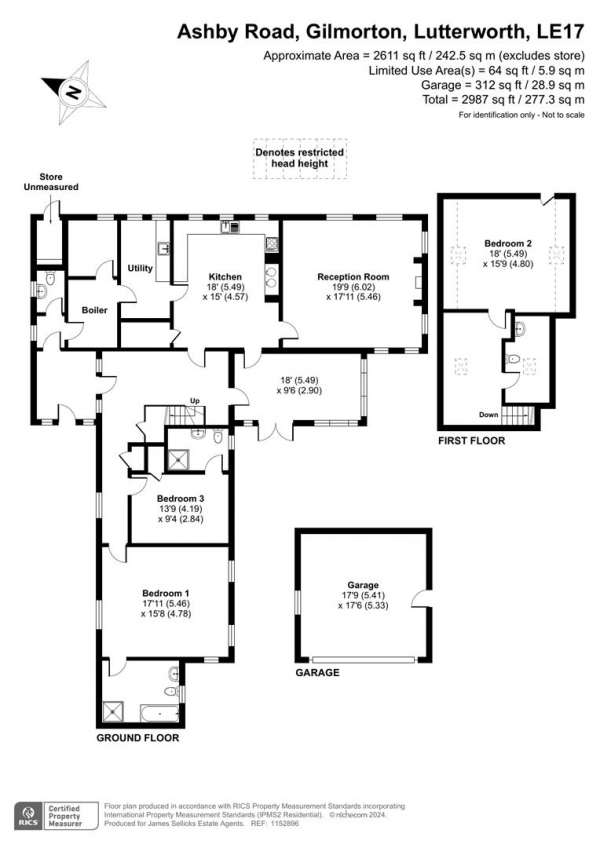 Floor Plan Image for 3 Bedroom Detached House for Sale in Ashby Road, Gilmorton, Lutterworth, Leicestershire