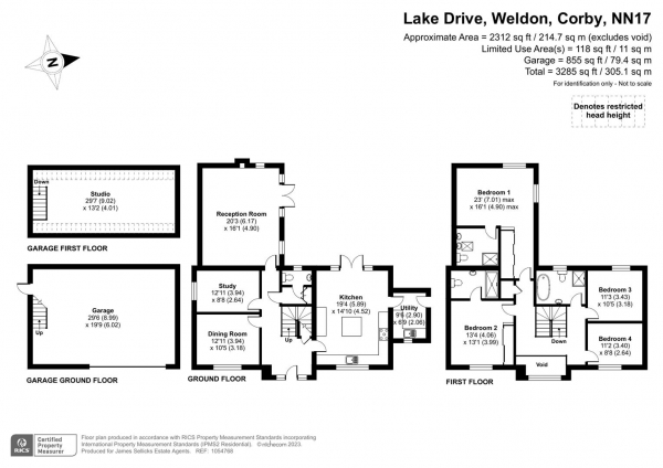 Floor Plan Image for 4 Bedroom Detached House for Sale in Lake Drive, Weldon, Northamptonshire