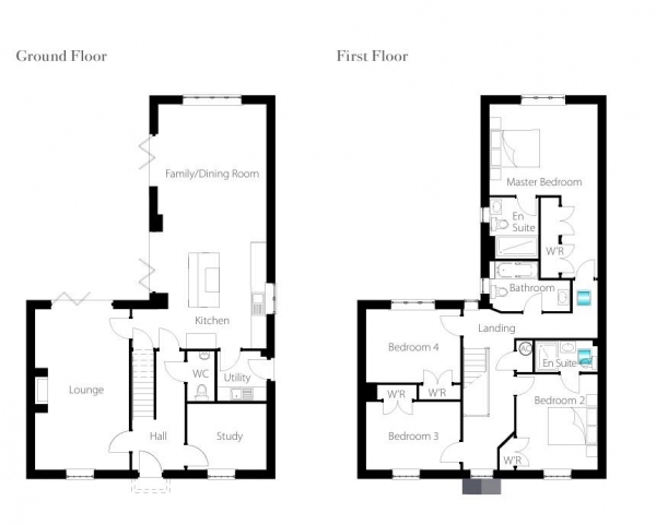 Floor Plan for 4 Bedroom Detached House for Sale in Chaffinch House (Plot 2), Homefield Green, Medbourne, Market Harborough, LE16, 8DR -  &pound905,000