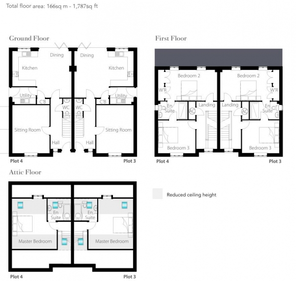 Floor Plan Image for 3 Bedroom Semi-Detached House for Sale in The Skylark (Plot 4), Homefield Green, Medbourne, Market Harborough