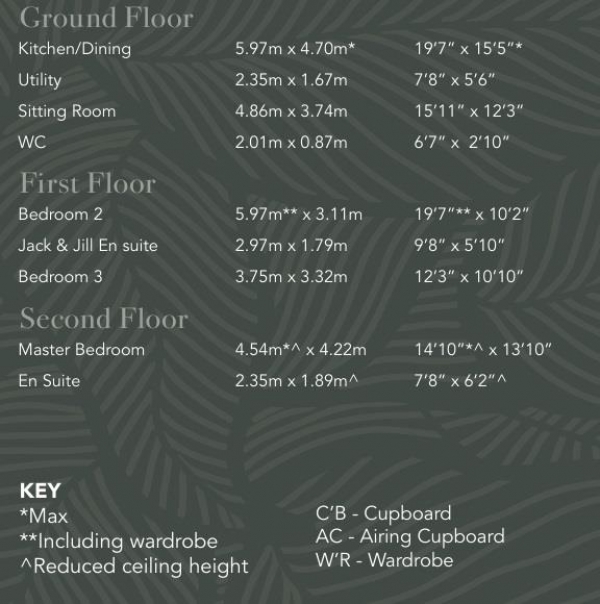 Floor Plan for 3 Bedroom Semi-Detached House for Sale in The Skylark (Plot 4), Homefield Green, Medbourne, Market Harborough, LE16, 8DR -  &pound550,000