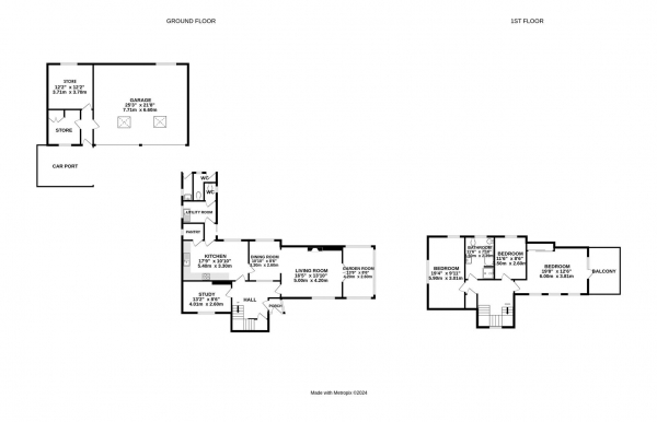 Floor Plan Image for 3 Bedroom Detached House for Sale in Beechfield Close, Great Glen, Leicestershire