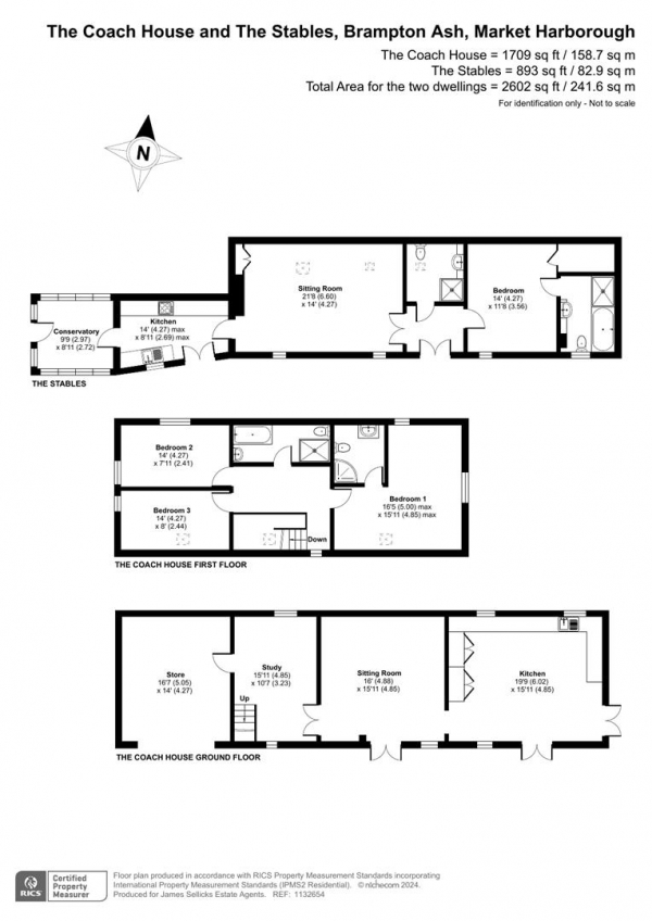 Floor Plan for 4 Bedroom Property for Sale in The Coach House & The Stables, Brampton Ash, Market Harborough, LE16, 8PD - Guide Price &pound695,000