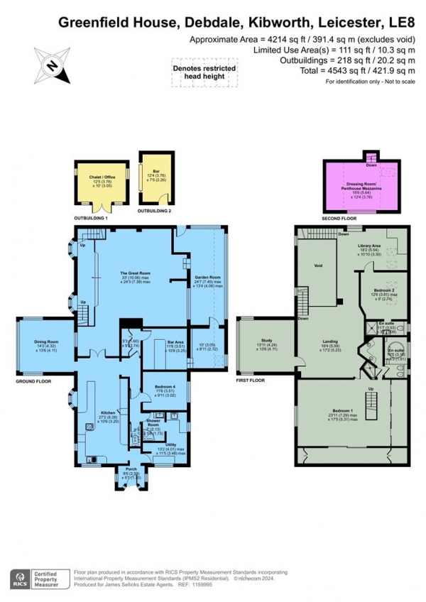 Floor Plan Image for 4 Bedroom Detached House for Sale in Greenfield House, Debdale, Kibworth, Leicestershire