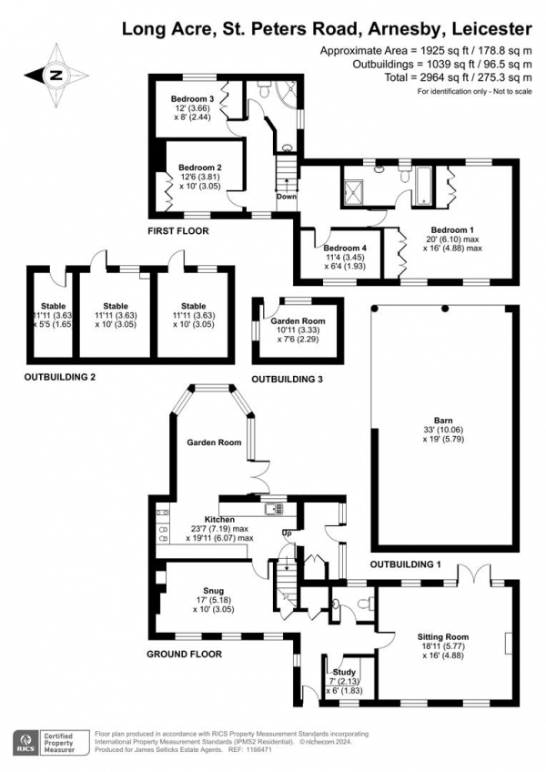 Floor Plan Image for 4 Bedroom Country House for Sale in Long Acre, St. Peters Road, Arnesby, Leicestershire