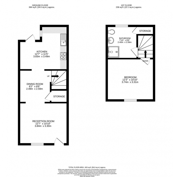 Floor Plan Image for 1 Bedroom Terraced House for Sale in Brook Terrace, Medbourne, Market Harborough