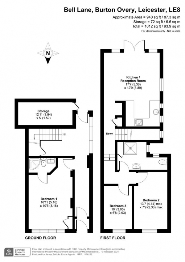 Floor Plan Image for 3 Bedroom Property for Sale in Forge Mews, Burton Overy, Leicestershire