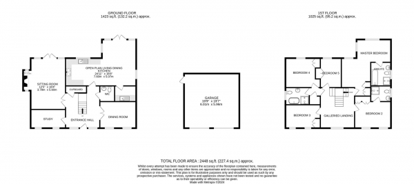 Floor Plan for 5 Bedroom Detached House for Sale in Weare Close, Billesdon, Leicestershire, LE7, 9DY -  &pound650,000