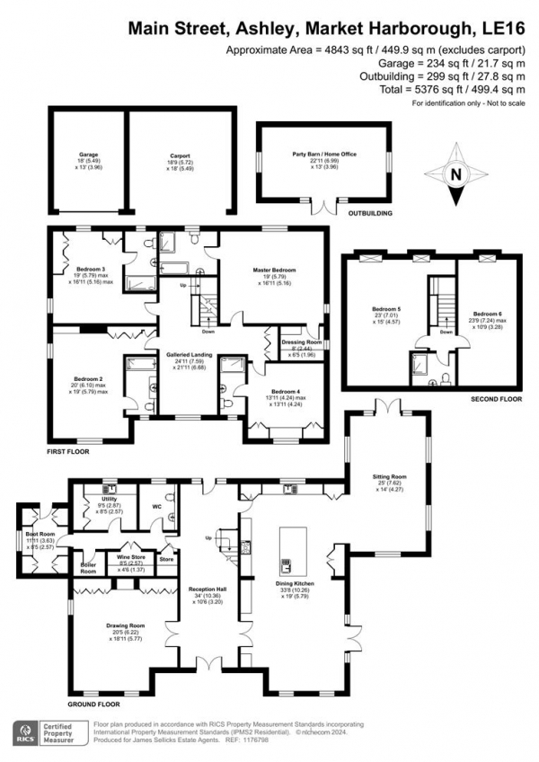 Floor Plan Image for 6 Bedroom Detached House for Sale in Main Street, Ashley, Market Harborough