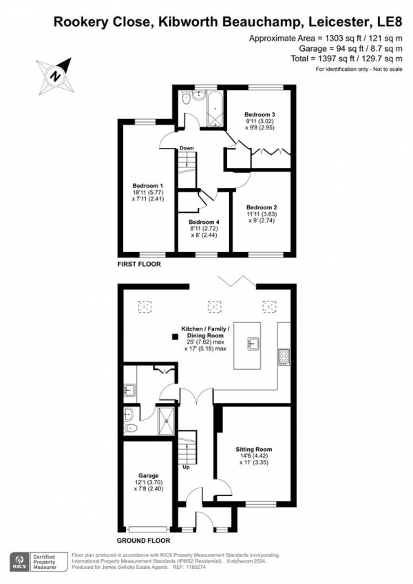 Floor Plan Image for 4 Bedroom Detached House for Sale in Rookery Close, Kibworth Beauchamp, Leicester